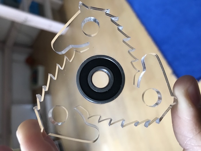 Laser cut shop fidget spinner